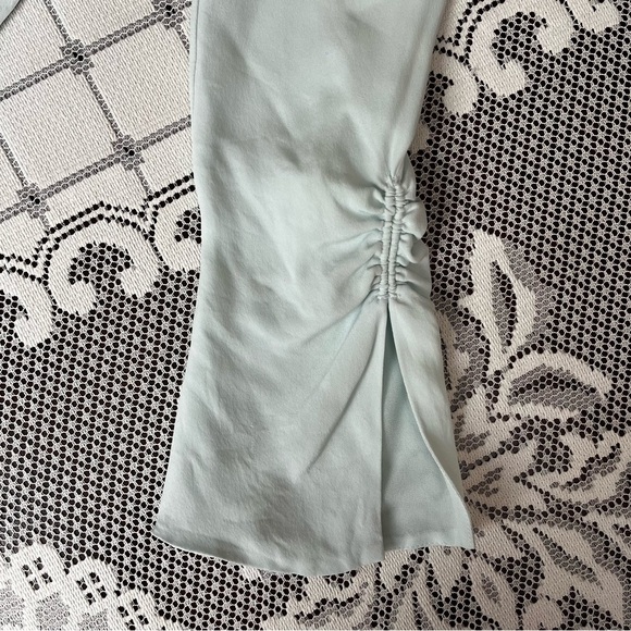 Joie 100% silk light blue long sleeve ruched dress size 4 - Picture 4 of 8